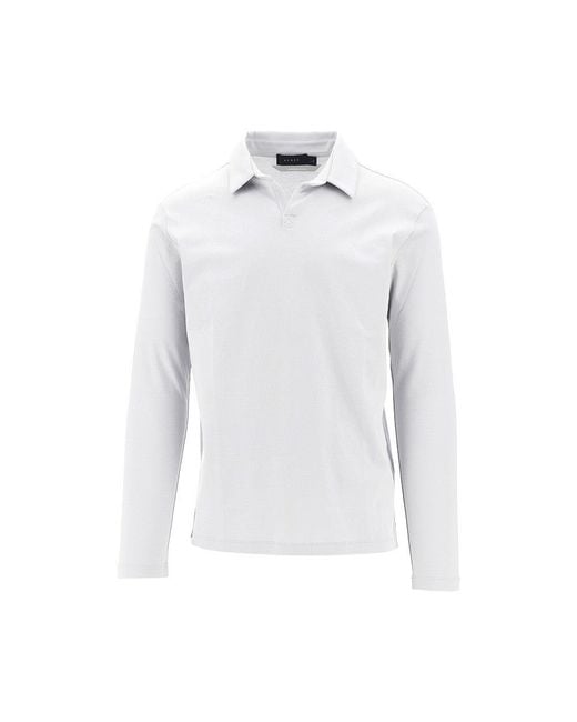 Sease White Supima Jersey Polo Shirt for men