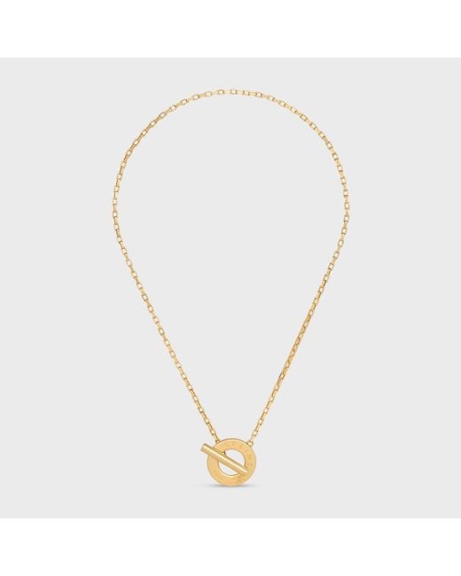 Céline Metallic Disc" Necklace