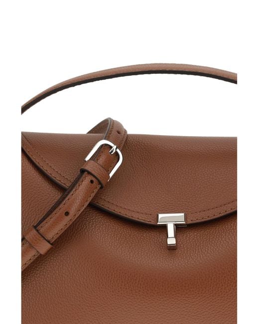 Totême Brown T-Lock Hand Bag