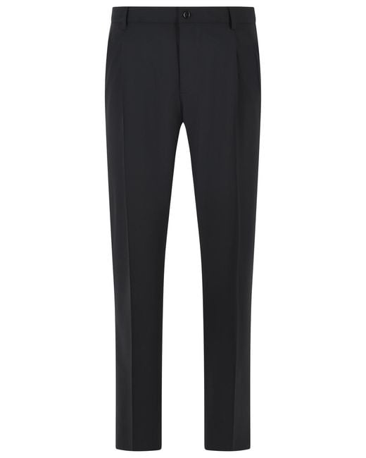 Dolce & Gabbana Blue Dolce & Gabbana Virgin Wool Trousers for men