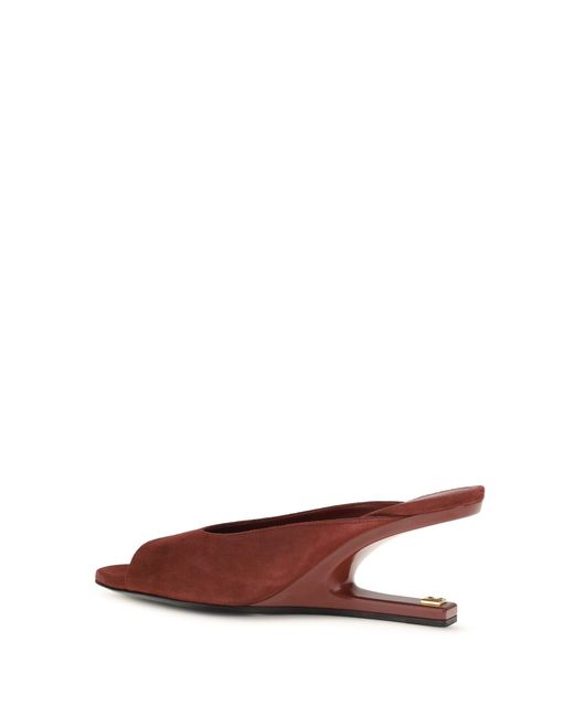 Balmain Brown Mules Suede