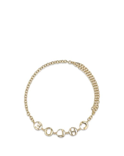 Chloé Metallic Chloã Script Jewel Belt