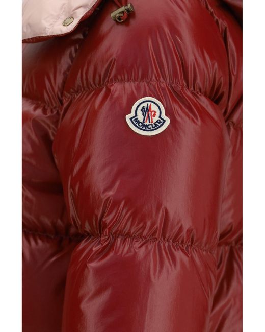 Moncler Red Niveole Short Nylon Down Jacket