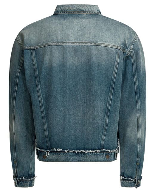 Maison Margiela Blue Worn Denim Efect Jacket