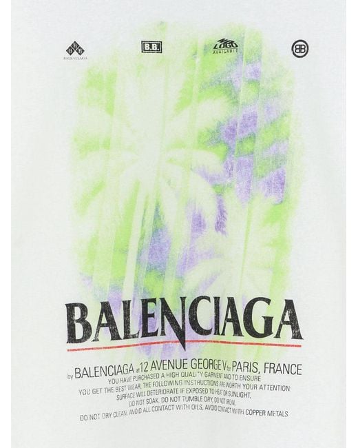 Balenciaga White The Window Cotton T-Shirt for men