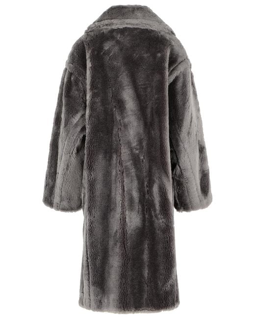 Stand Studio Gray Biba' Wool Coat