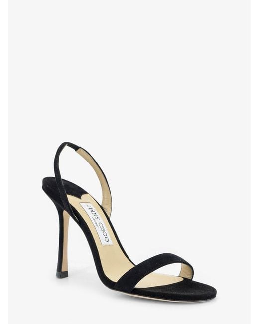 Jimmy Choo Black Jenn 100 Suede Sandals