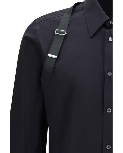 McQueen Blue Harness Shirt for men