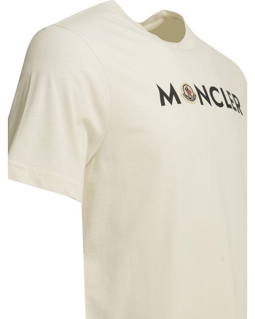 Moncler White Crewneck T-Shirt for men