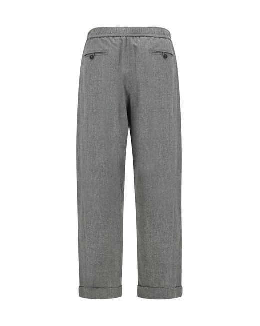 Giorgio Armani Gray Oversized Pants for men
