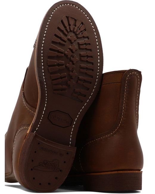 Red Wing Brown "Iron Ranger" Lace-Up Ankle Boots for men