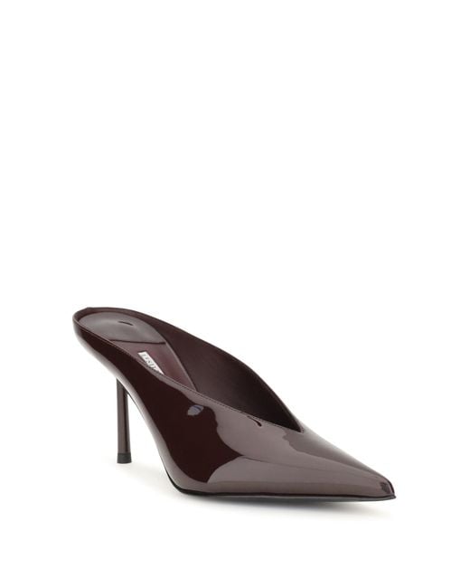 Le Silla Brown Clivage Mules Cherry