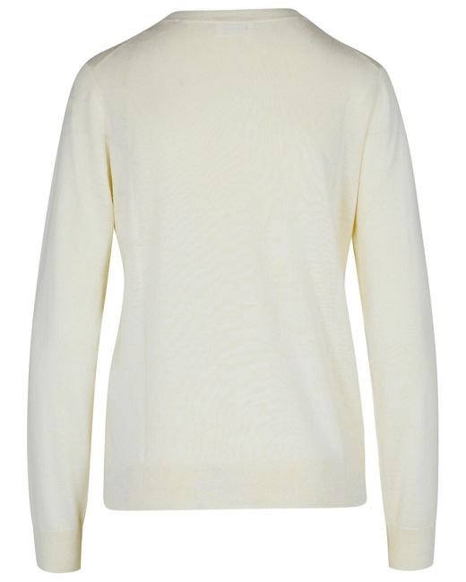 P.A.R.O.S.H. White P.A.R.O..H. 'Linfa' Cream Wool Blend Cardigan