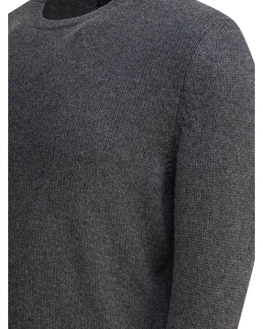 Prada Gray Cashmere Crewneck Sweater for men
