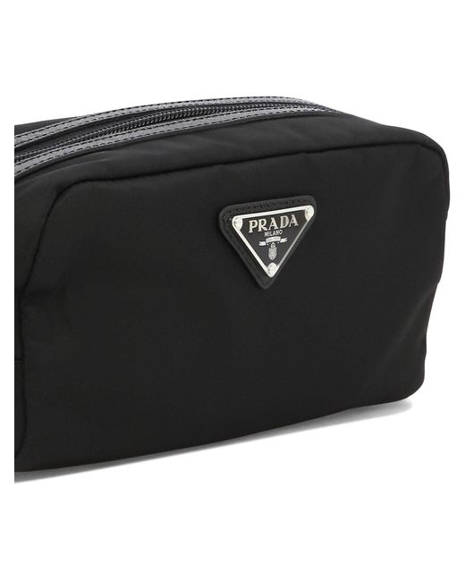 Prada Black Re-Nylon Beauty Case for men