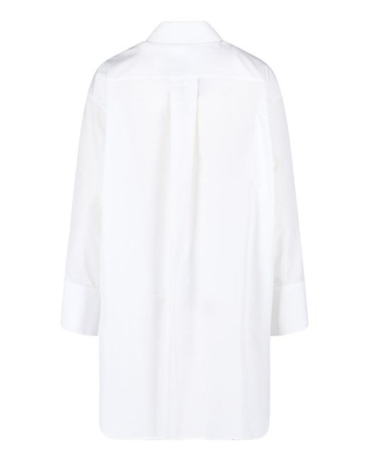 Loewe White Cotton Chemisier Dress