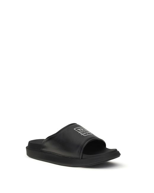 Y-3 Black Logo Slide Sandals for men