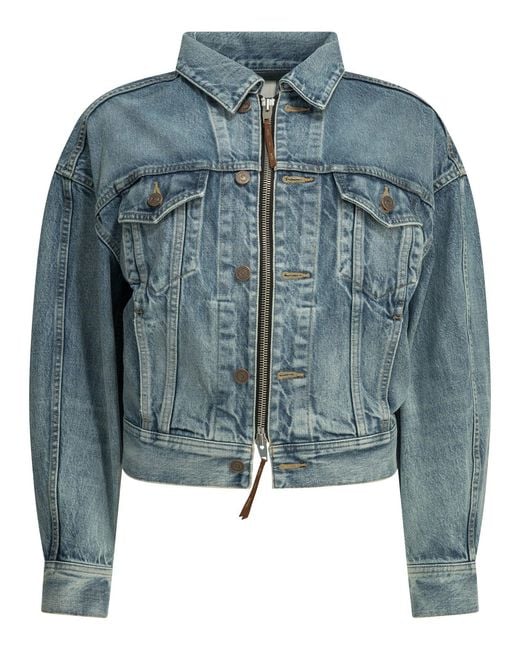 Céline Blue Zippered Denim Jacket
