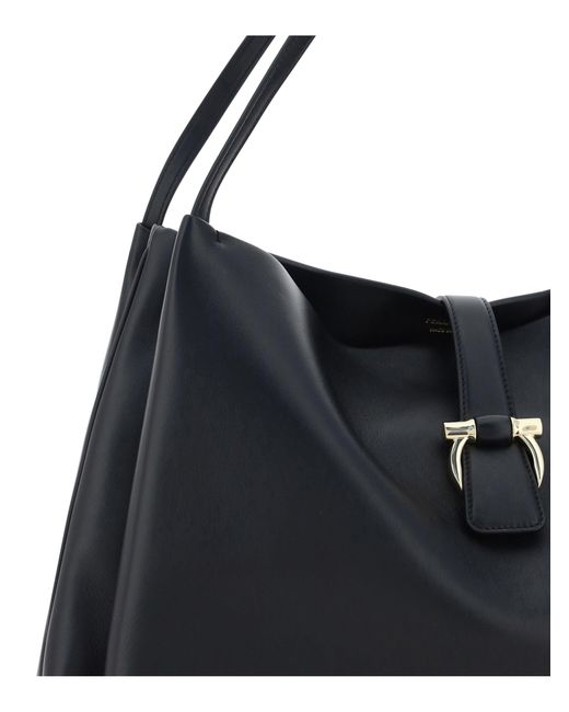 Ferragamo Black Mia Tote Bag