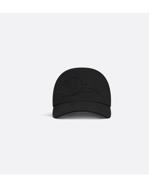 Dior Black Ribbon Trucker Hat for men