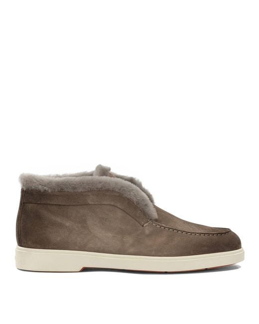 Santoni Brown Fortune Loafers