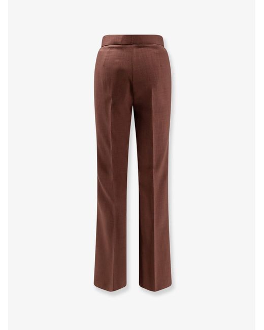 Pinko Brown Viscose Trousers