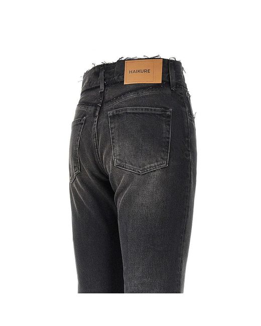 Haikure Black Flora Vintage Effect Jeans
