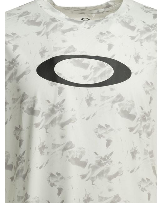 Oakley Gray "Enhance Qdevo Ss Tee Graphic 5.0" Crew-Neck T-Shirt for men