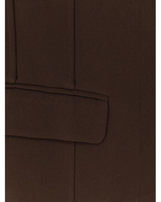 Totême  Brown Slim Fit Tailored Jacket