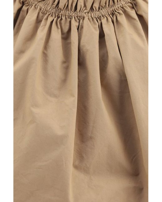 Saint Laurent Natural Top Cotton Ruffle