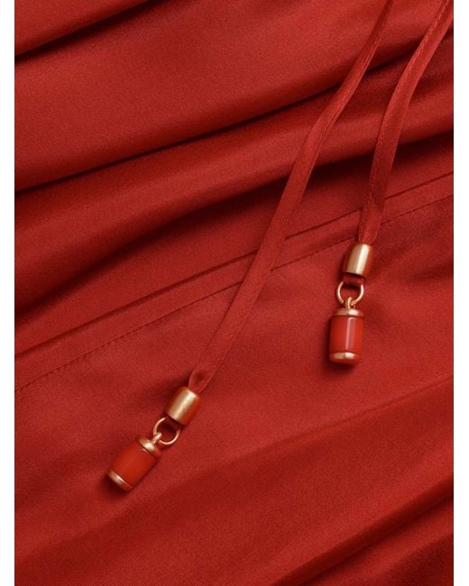 Zimmermann Red Dress Indra Silk