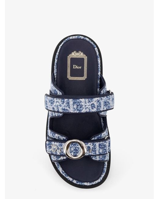 Dior White Dior Mydior Dioriviera Denim Sandals