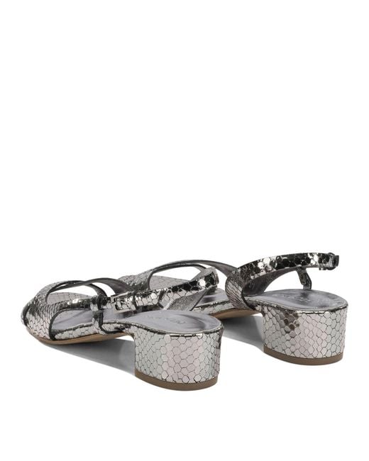 Roberto Del Carlo Metallic Goat Leather Sandals