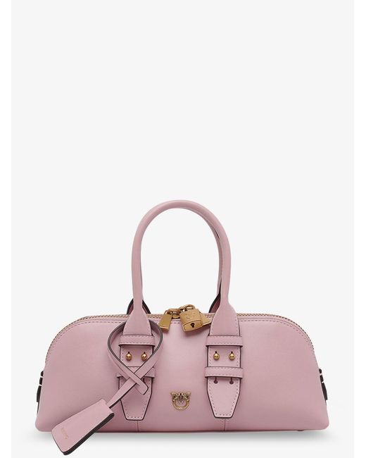 Women's Pink Bowling Escape Leather Handbag