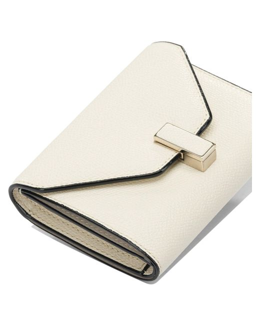 Valextra White "Isis Trifold" Wallet