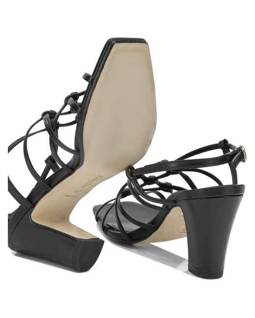 Aeyde Black "Acacia 75 Mm" Heeled Sandals