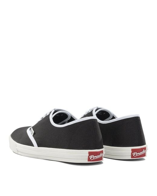 Prada Black Cotton Sneakers for men
