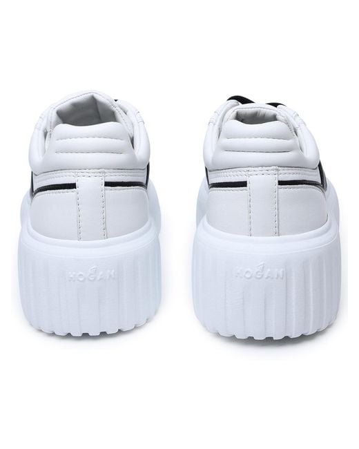 Hogan White Hxw6450Fe91Le90001 Leather Sneakers
