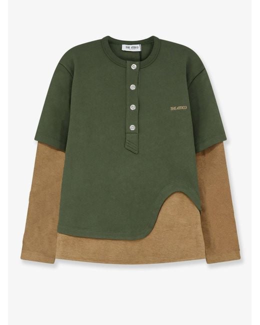 The Attico Green Cotton Sweatshirt