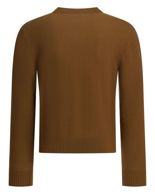Altum Brown Cashmere Crew-Neck Sweater for men