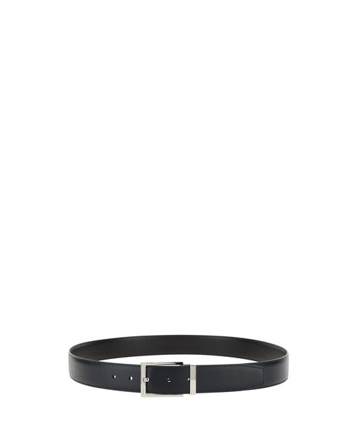 Ferragamo White Reversible Leather Belt for men
