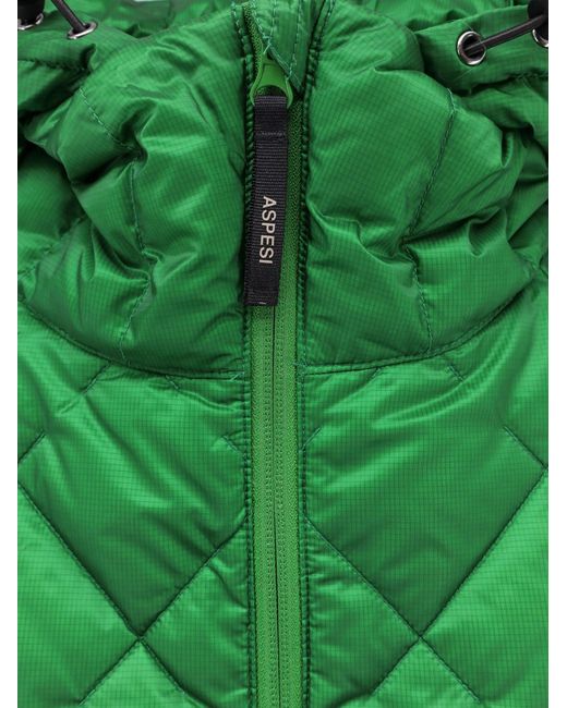 Aspesi Green Ginger Nylon Down Jacket