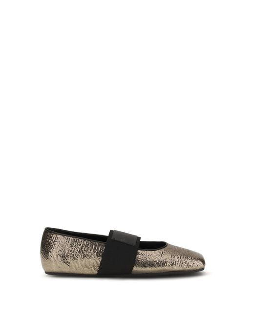 Givenchy White Sliced Square Ballerinas