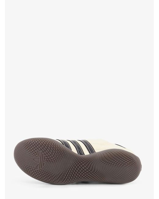Adidas White Wb Karintha Og Leather Sneakers With Iconic Side Stripes