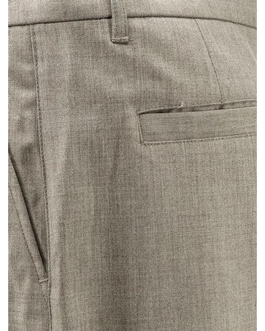 Woodbird Gray Wbbin Viscose Blend Bermuda Shorts for men