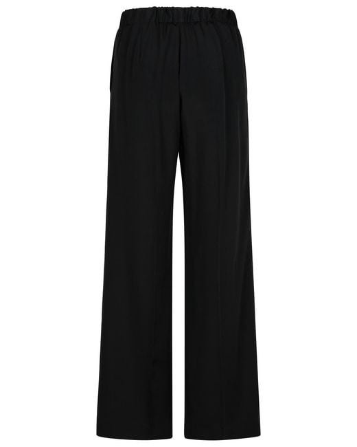 P.A.R.O.S.H. Black 'Soiree' Silk Blend Trousers
