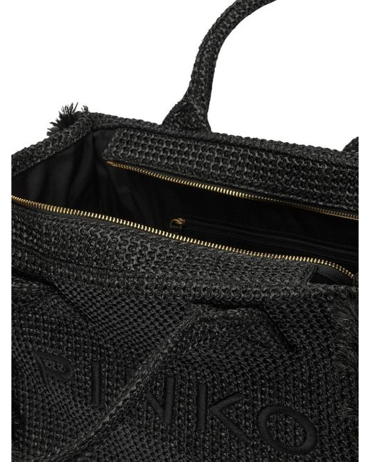 Pinko Black Polypropylene Polyester Polyester Cotton Polyamide Polyurethane Polyester Handbag