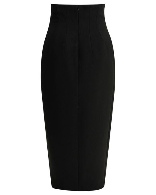 Khaite Black "Luiza" Long Skirt