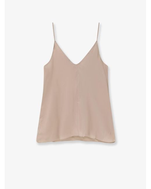 Brunello Cucinelli Natural Stretch Silk Top