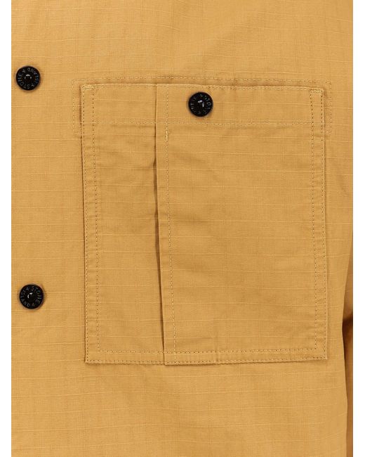 Stone Island Metallic Cotton Shirt for men
